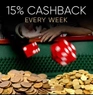 Yebo casino 15% cashback