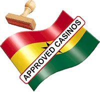 Ghanaian flag approving online casinos