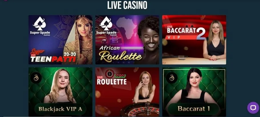 PlayLive Casino live games offer