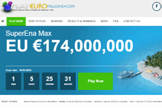 Play EuroMillions homepage screenshot